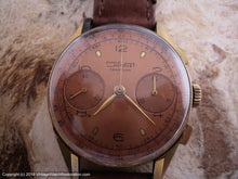 Load image into Gallery viewer, Charles Nicolet Tramelan Brownish-Copper Chrono Dial, Manual, Huge 37mm