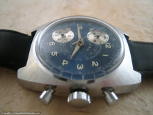 Load image into Gallery viewer, NOS Cimier Blue Dial Budget Chrono, Manual, Massive 38mm