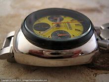 Load image into Gallery viewer, Citizen 'Bull Head' Yellow Dial Chronograph, Model 8110, Automatic, Huge 38x42mm