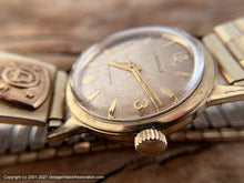 Load image into Gallery viewer, Caravelle with Light Golden Caramel Dial and Original Western Electric (a Bell Company) Logo Bracelet, Manual, 32mm