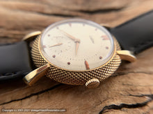 Load image into Gallery viewer, Certina Pearl Light Patina Dial in Rare Pin Cushion Bezel Case with Original Certina Box, Manual, 37mm