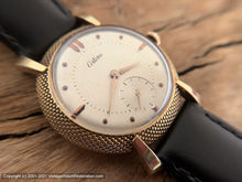 Load image into Gallery viewer, Certina Pearl Light Patina Dial in Rare Pin Cushion Bezel Case with Original Certina Box, Manual, 37mm