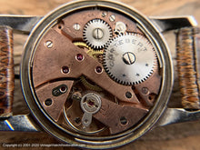 Load image into Gallery viewer, Cortebert 'Youngster' Silver Dial with Squared off Markers and Hands, with Original Box, Manual, 34.5mm