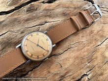 Load image into Gallery viewer, Cortebert from 1940s with Stellar Rust-Coppery Two-Tone Dial, Manual, Large 35mm
