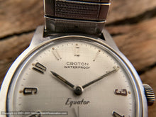 Load image into Gallery viewer, Croton' Equator', Original Textured Linen Dial with Golden Numerals, Manual, 30mm