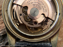 Load image into Gallery viewer, Croton Silver Pie Pan Dial, Gold Markers, Date, Automatic, Large 34.5mm