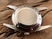 Load image into Gallery viewer, Croton Aquamatic Golden Patina Dial on Unusual Wide Black Leather Strap, Automatic, 32mm