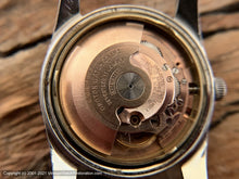 Load image into Gallery viewer, Croton Aquamatic Golden Patina Dial on Unusual Wide Black Leather Strap, Automatic, 32mm