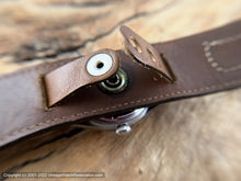 Load image into Gallery viewer, Doxa Military Amber Patina Dial on Wide Military-Style Leather Strap, Manual, 32.5mm