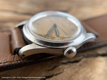 Load image into Gallery viewer, Doxa Military Amber Patina Dial on Wide Military-Style Leather Strap, Manual, 32.5mm