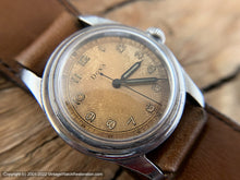 Load image into Gallery viewer, Doxa Military Amber Patina Dial on Wide Military-Style Leather Strap, Manual, 32.5mm