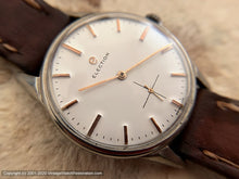 Load image into Gallery viewer, Election Large & Bold with Pure White Dial and Rose Gold Case and Numbers, Manual, Very Large 37mm