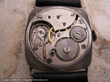 Load image into Gallery viewer, Large Early Election Sterling Silver Case with Fabulous Green Lume Number Dial, Manual, Large 33x38mm