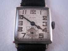Load image into Gallery viewer, Elgin Original Square in Sterling Silver Case, Manual, 27x27mm