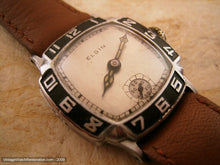 Load image into Gallery viewer, TV Shape Assymetrical Dial with Numbers on Enameled Bezel, Manual, 30x30mm