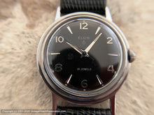 Load image into Gallery viewer, Elgin (US) Classic Black Dial in Case with Recessed Crown Design, Manual, Large 34mm