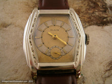 Load image into Gallery viewer, Two Toned Gold-Ivory Elgin with Tonneau-Tank Case, Manual, 29x38mm