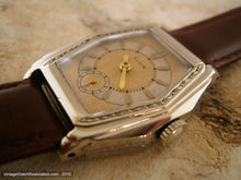 Load image into Gallery viewer, Two Toned Gold-Ivory Elgin with Tonneau-Tank Case, Manual, 29x38mm