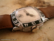 Load image into Gallery viewer, Elgin Deco Design Bezel with Black Number on Enamel, Manual,