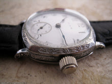 Load image into Gallery viewer, Unbelievable Porcelain Dial Elgin in Decorative Square Tonneau Case, Manual, 32x37mm