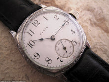 Load image into Gallery viewer, Unbelievable Porcelain Dial Elgin in Decorative Square Tonneau Case, Manual, 32x37mm