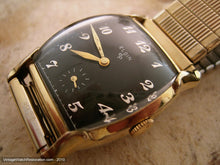 Load image into Gallery viewer, Black Elgin Tonneau with Fancy Lugs, Manual, 27x37.5mm