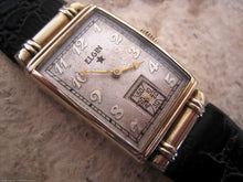 Load image into Gallery viewer, Elgin Early Model with Silvery Aged Dial and Scrolled Lugs, Manual, 20x35mm