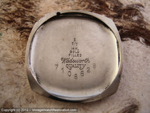 Load image into Gallery viewer, Early Elgin Square Tonneau with Period Gray Stitched Calfskin Strap, Manual, 27x35mm