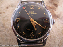 Load image into Gallery viewer, Stunning Black Art Deco Dial Elgin Shockmaster, Automatic, 29mm