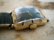 Load image into Gallery viewer, Mint Square Black/Gold Elgin with Matching Bezel and Bracelet, Manual, 28x36mm