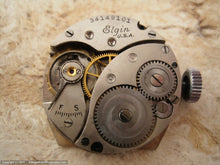 Load image into Gallery viewer, Elgin Silver Dial with Deco Style Case, Manual, 29x37.5mm