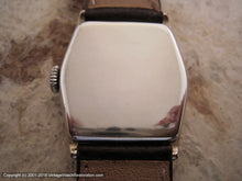 Load image into Gallery viewer, Elgin ca. 1930 with Super Dial in Large Hexagon White Gold Case, Manual, Large 29x36mm