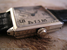 Load image into Gallery viewer, Early Very Large Square Elgin with Original Silvered Dial, Manual, 28x35mm