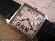 Load image into Gallery viewer, Early Very Large Square Elgin with Original Silvered Dial, Manual, 28x35mm