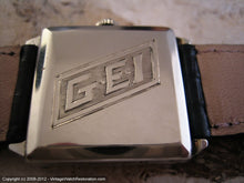 Load image into Gallery viewer, Early Very Large Square Elgin with Original Silvered Dial, Manual, 28x35mm