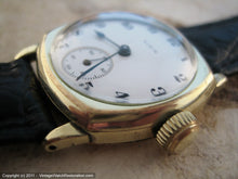 Load image into Gallery viewer, WWI Era Elgin Cushion Case with Poreclain Dial, Manual, 31.5mm