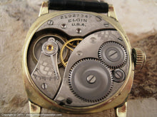Load image into Gallery viewer, WWI Era Elgin Cushion Case with Poreclain Dial, Manual, 31.5mm