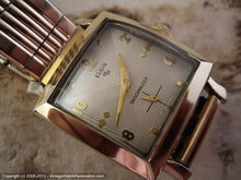 Load image into Gallery viewer, Beefy Square Elgin Shockmaster with Quadrant Design Dial, Manual, 28.5x28.5mm