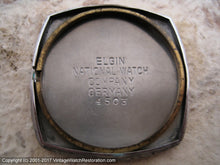Load image into Gallery viewer, Elgin 'TV Style' Case with Date at 4:30, Manual, 31x31mm