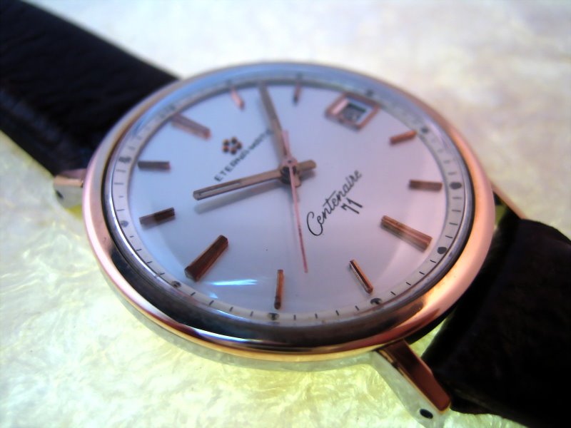 Vintage Rare Men's Eterna-Matic 2000 Centenaire 71 Gold Tone