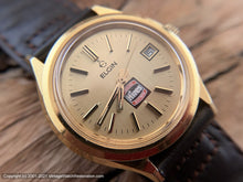 Load image into Gallery viewer, Elgin "Hires Genuine Root Beer" Promotional, Brushed Golden Dial, Date, Automatic, Large 36.5mm