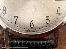 Load image into Gallery viewer, Elgin Silver Sunburst Textured Dial with Date, German-Made, Manual, 33mm