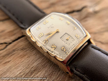 Load image into Gallery viewer, Elgin 1952 Cal 683 Tonneau Scalloped Case, Manual, 26x36mm