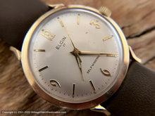 Load image into Gallery viewer, Elgin 17 Self Winding Perfect Pearl Dial with Bubble Back Case, Automatic, 34mm