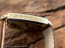 Load image into Gallery viewer, Elgin c.1924 Art Deco in Decorative Tonneau Case, Parchment Dial, Manual, 24x35mm
