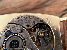 Load image into Gallery viewer, Elgin c.1924 Art Deco in Decorative Tonneau Case, Parchment Dial, Manual, 24x35mm