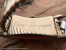 Load image into Gallery viewer, Elgin Elongated Curved Case c.1936, Manual, 20x46mm