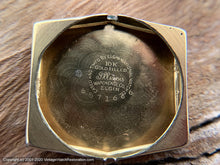 Load image into Gallery viewer, Elgin Star Two-Tone Dial in Six-Sided Case, Manual, 26x34mm