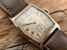 Load image into Gallery viewer, Elgin Star Two-Tone Dial in Six-Sided Case, Manual, 26x34mm