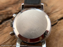 Load image into Gallery viewer, Evans (Paul Maillardet) French Chronograph Telemetre Scale with Perfect Brushed Silver Dial, Manual, Very Large 37mm